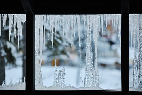 Window view during the winter